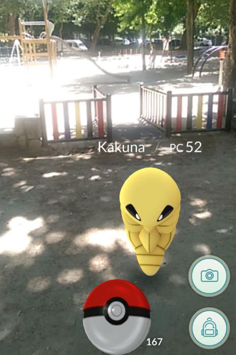 Un Kakuna en el parque de Castrelos