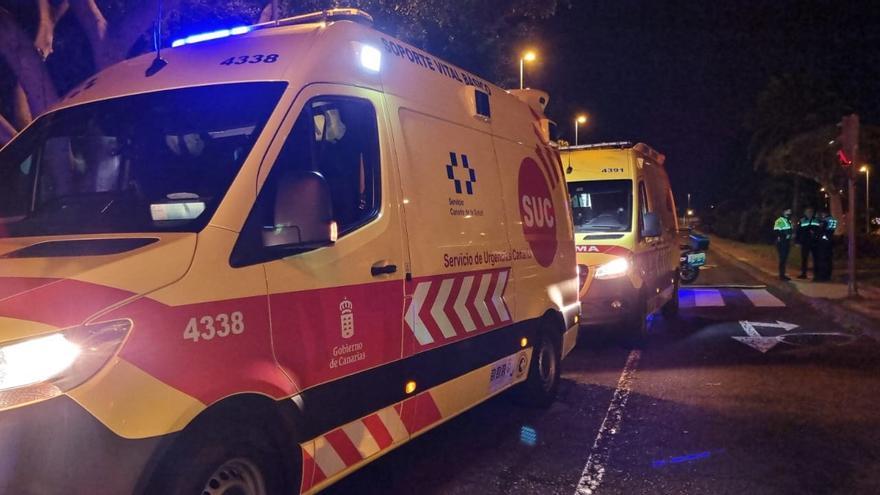 Un motorista resulta herido grave tras un accidente de tráfico en Gran Canaria