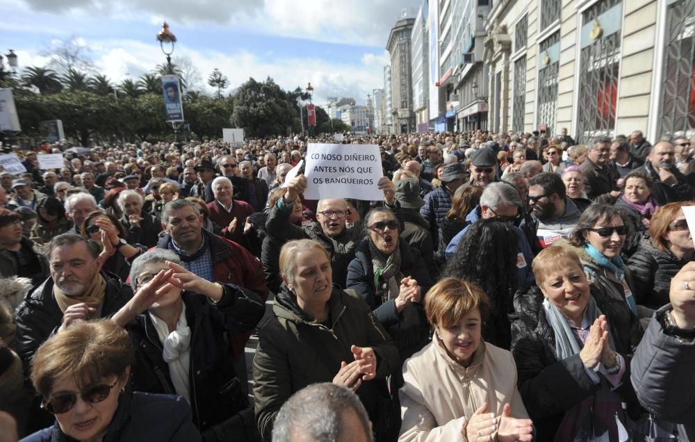 Manifestación por las pensiones en el Obelisco