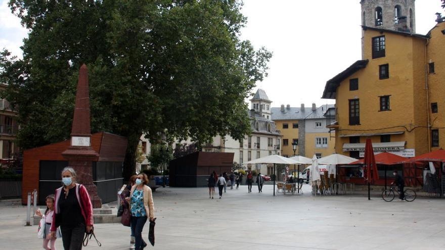 La plaça de Santa Maria de Puigcerdà, el passat dimecres