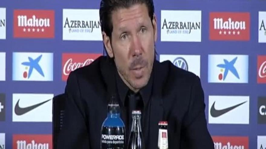 Simeone: "Vamos partido a partido, incluso minuto a minuto"