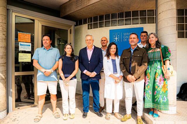 Representantes del Concello de Cambados y la Consellería de Sanidade cuando se anunciaron medidas como la puesta en marcha del hospital de campaña.