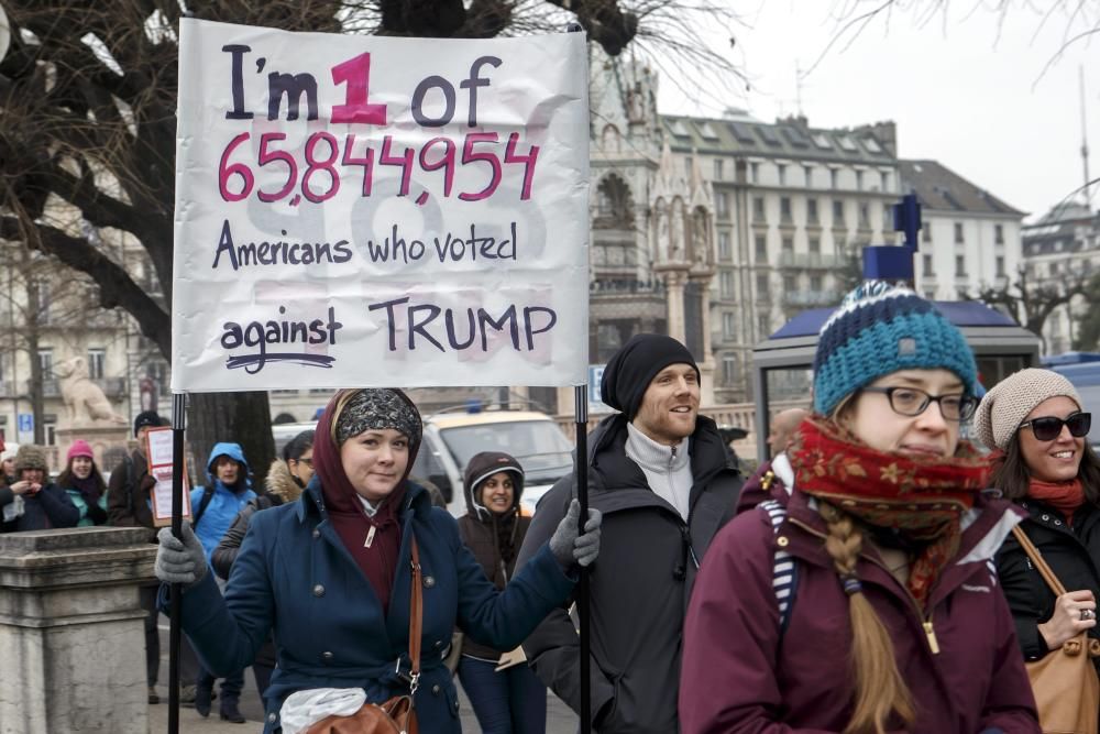 Protestas contra Donald Trump en Suiza