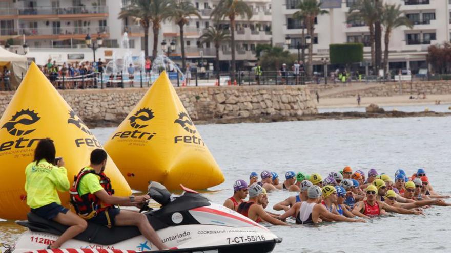 Prueba de Acuatlón de este lunes en Santa Eulària.