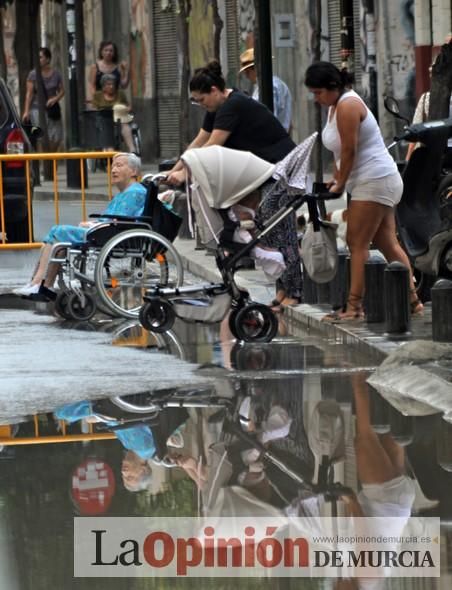 Inundación en el centro de Murcia