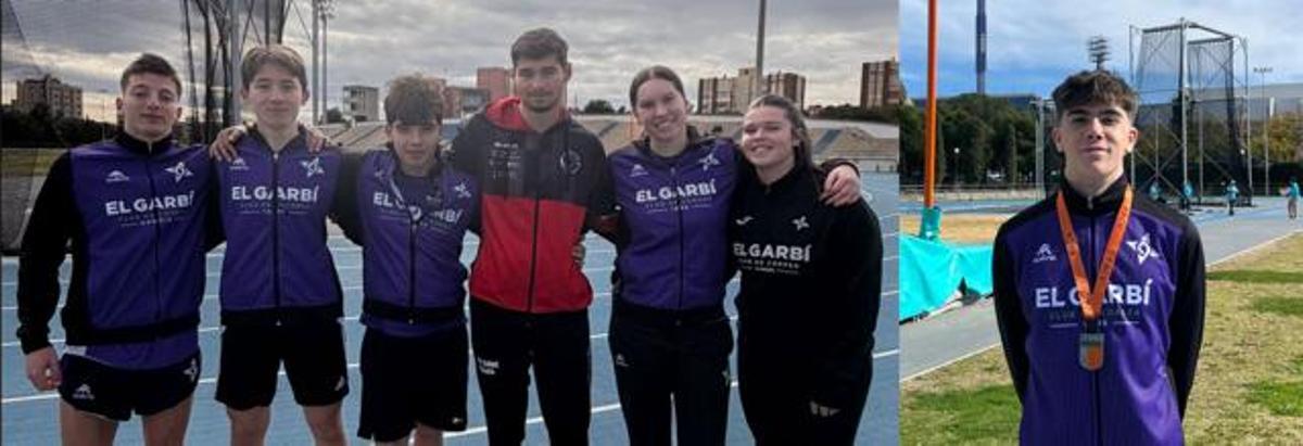 Los atletas sub18 y sub20 del club gandiense en el Autonómico