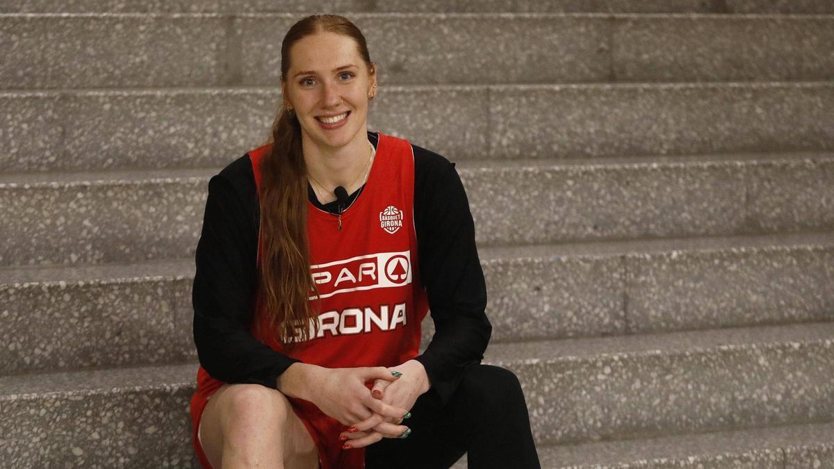 Chloe Bibby, després de l’entrenament d’ahir a Fontajau.