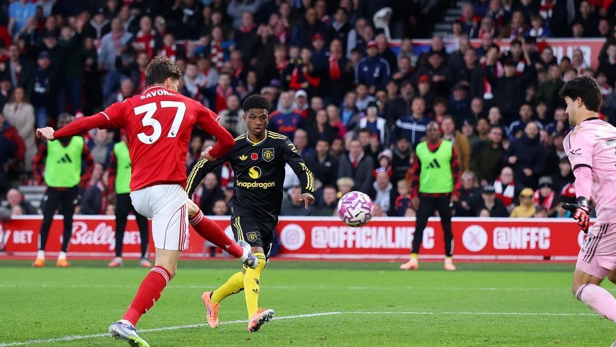 El Nottingham Forest detuvo la racha de tres victorias del Manchester United en Premier