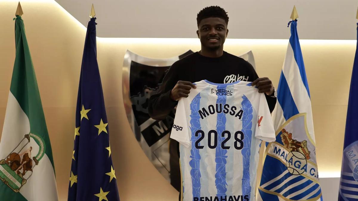 Moussa renueva con el Málaga CF hasta 2028.