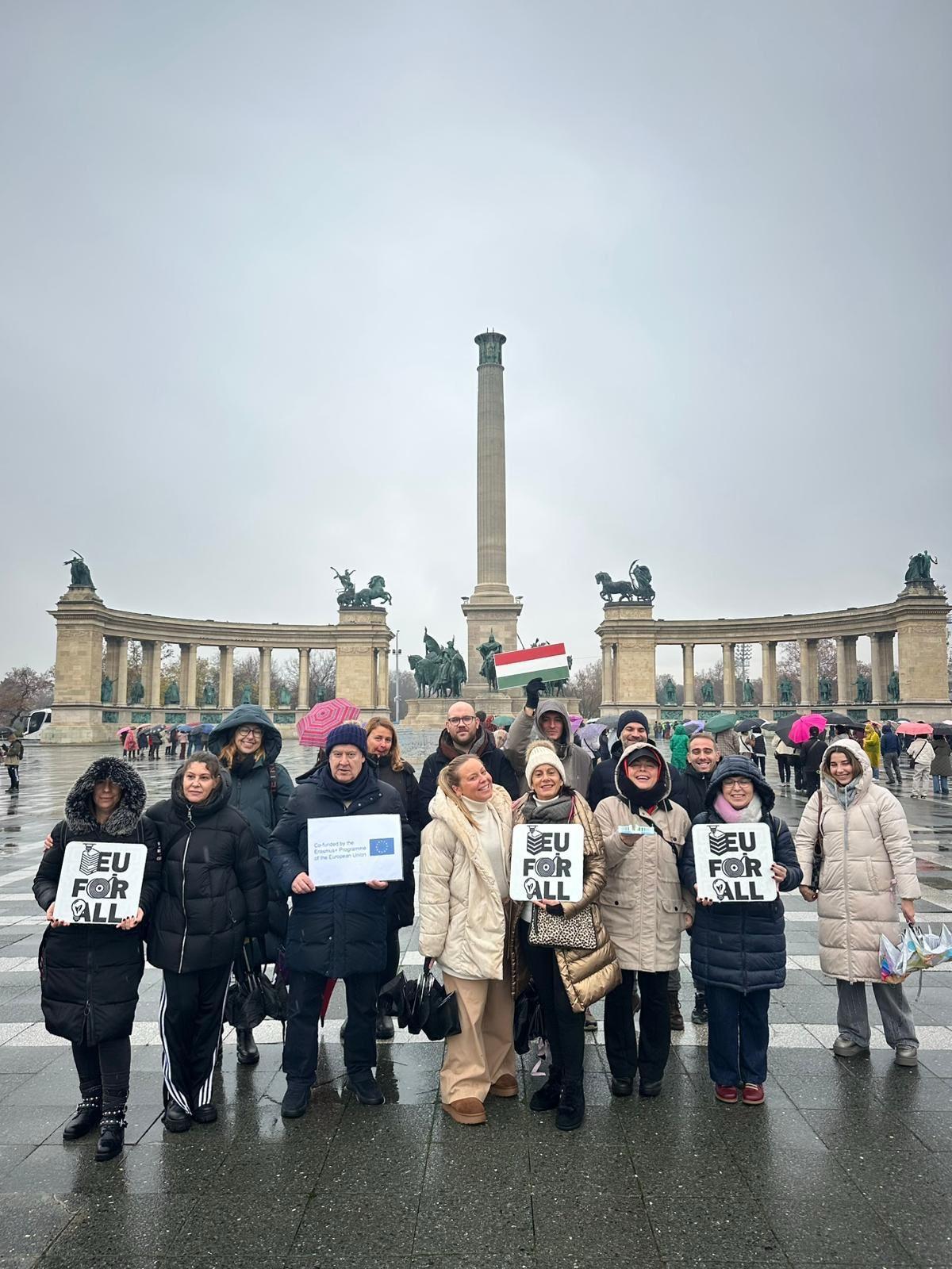 Profesores participantes de los tres colegios asturianos e integrantes de la empresa asturiana con sede en Aviles, OBO we teach Robotics y de la empresa Abacusian con sede en Budapest.