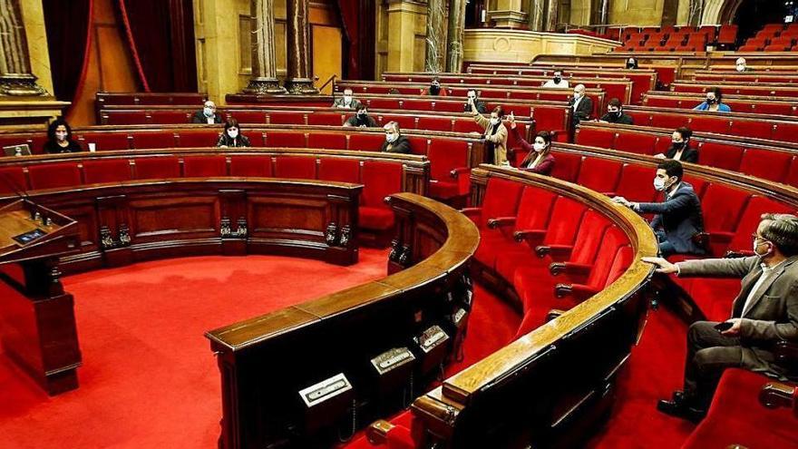 Una imatge d&#039;una sessió al Parlament de Catalunya