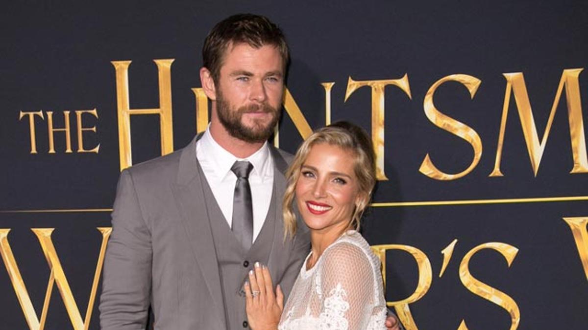 Chris Hemsworth y Elsa Pataky, en la première de El cazador y la reina de hielo en Los Ángeles.