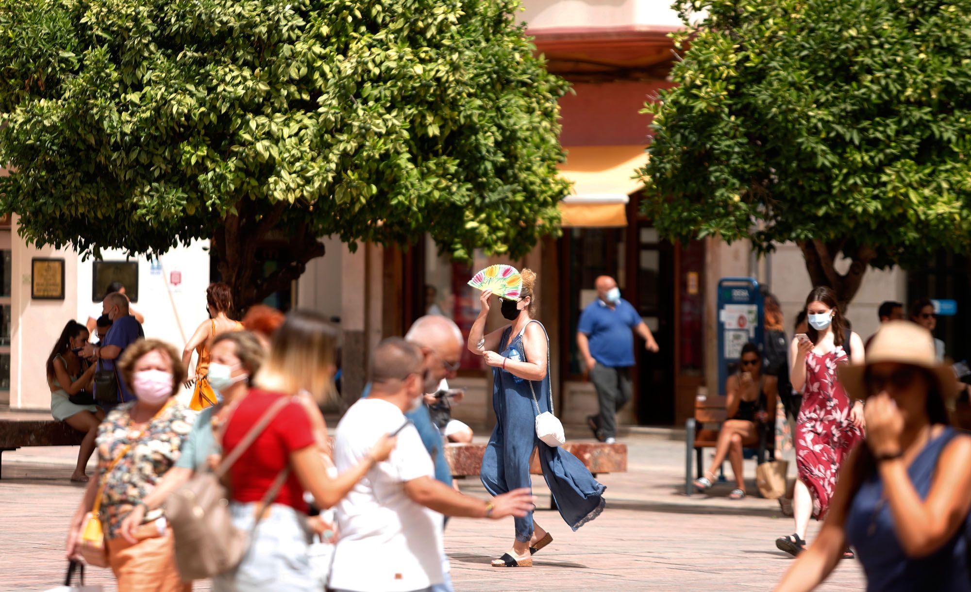 Málaga capital, como otros puntos de la provincia, está en aviso naranja por altas temperaturas este lunes, 12 de julio.