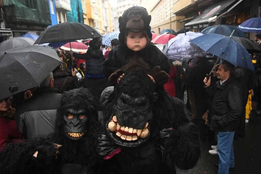 La calle de la Torre se llena esta martes de divertidos disfraces con la fiesta más destacada del carnaval coruñés que marca la recta final a seis días de humor irreverente.