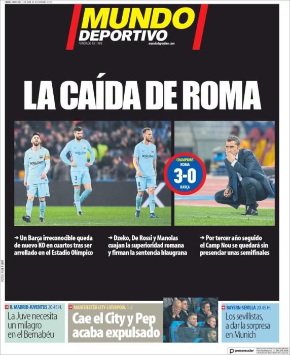 Portadas deportivas miércoles 11 de abril