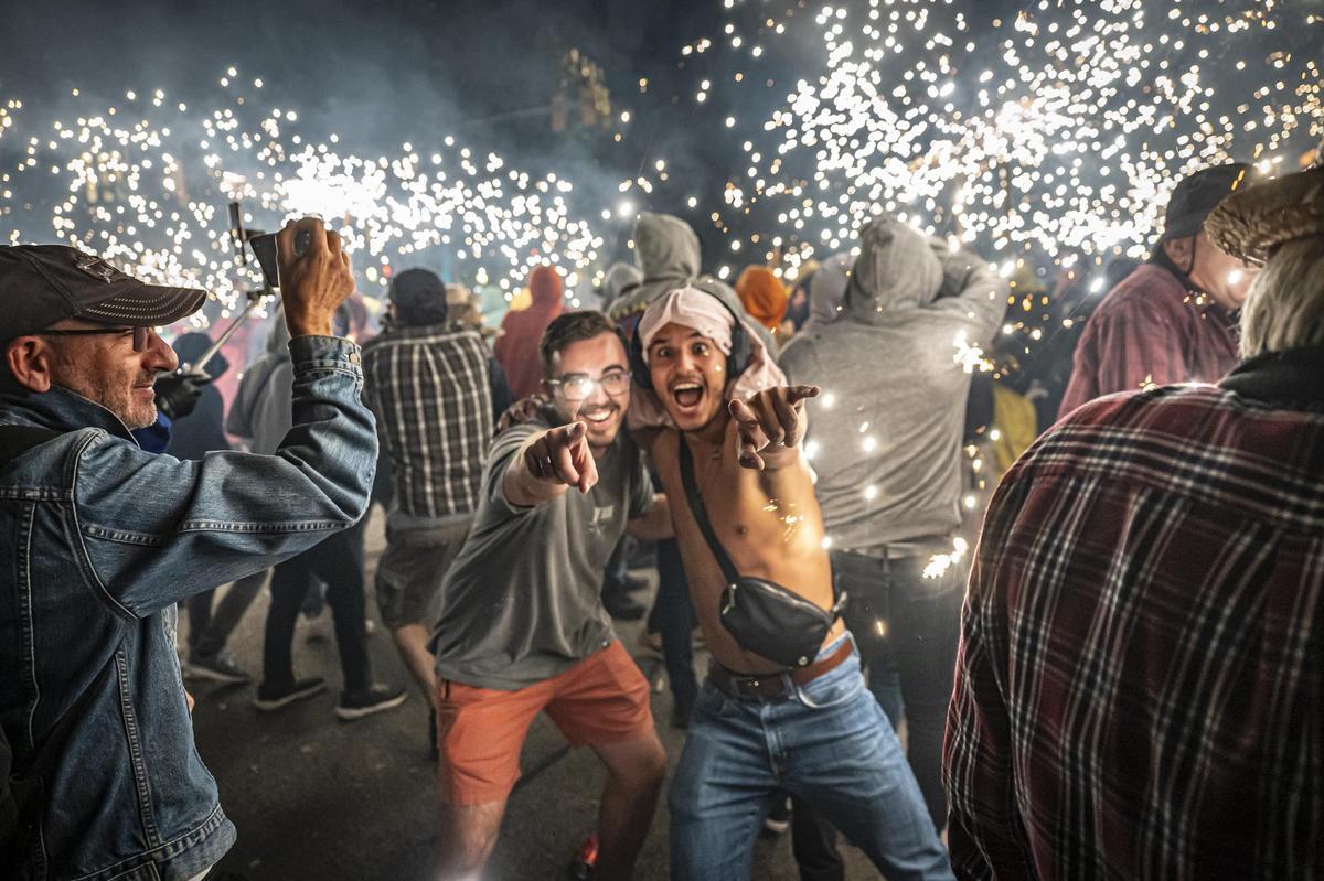 Dentro del correfoc de la Mercè