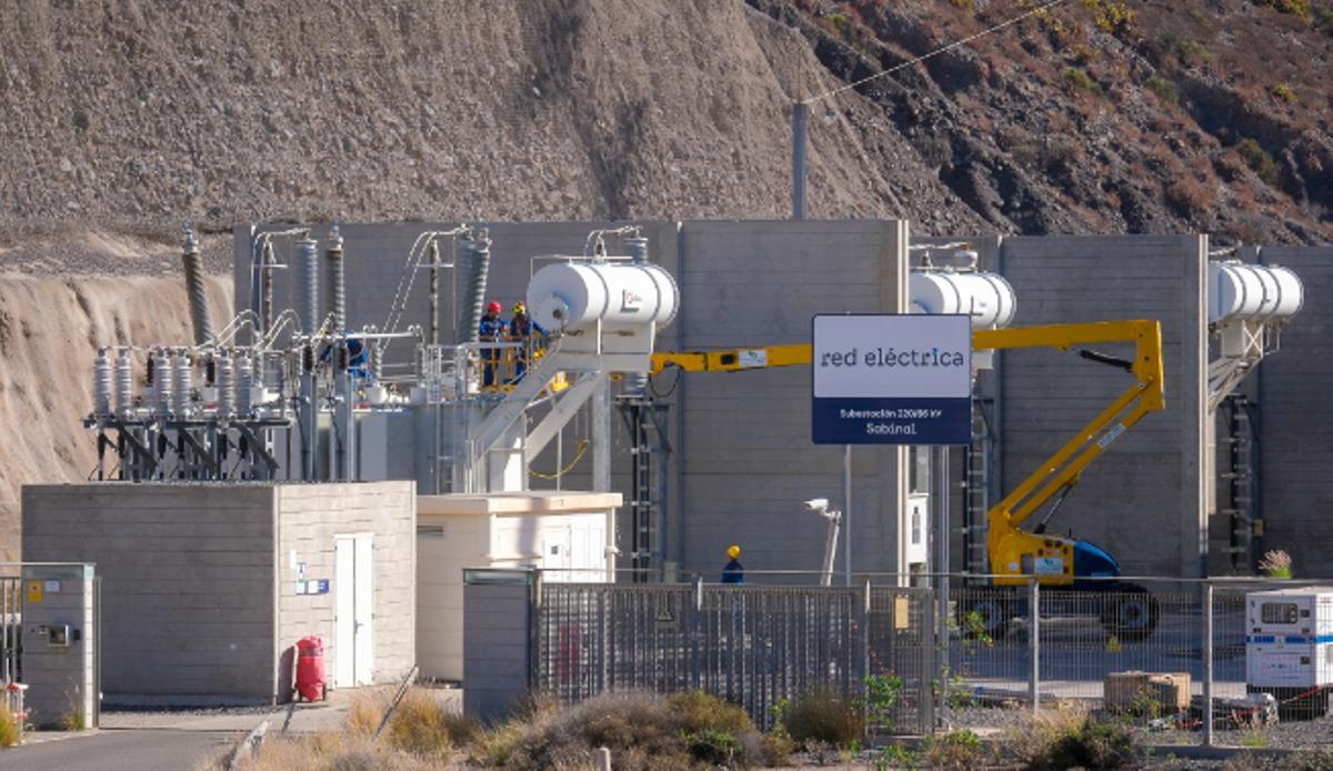 Subestación eléctrica Sabinal, en Gran Canaria.