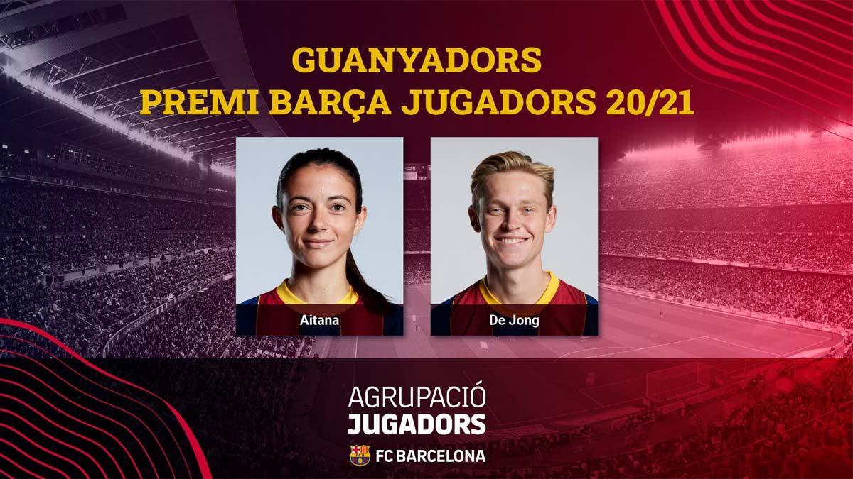 De Jong y Aitana, galardonados con el Premi Barça Jugadors 2020/21