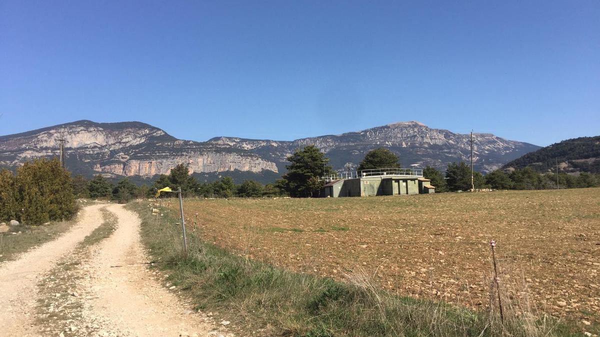 Font del dipòsit de la Salada, a Lladurs, que ara tindrà aigua subministrada amb cisternes