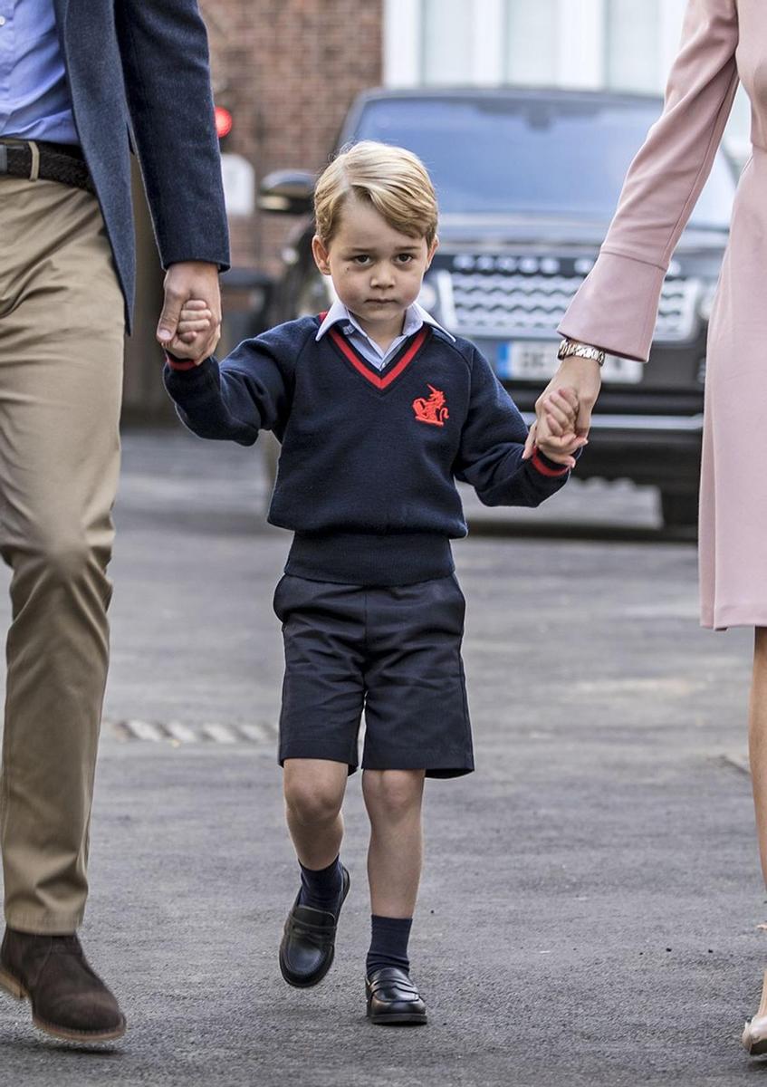 El primer día de colegio para el pequeño George