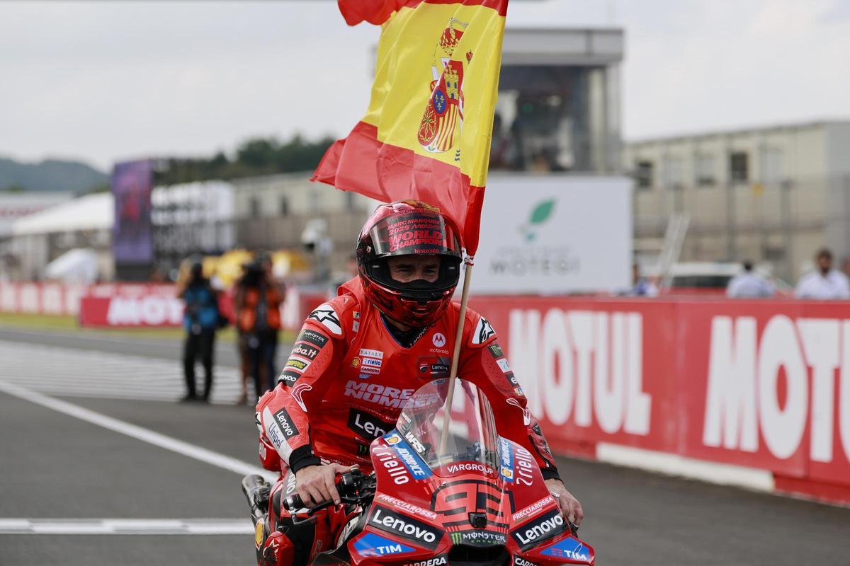 Marc Márquez, celebrando su mundial