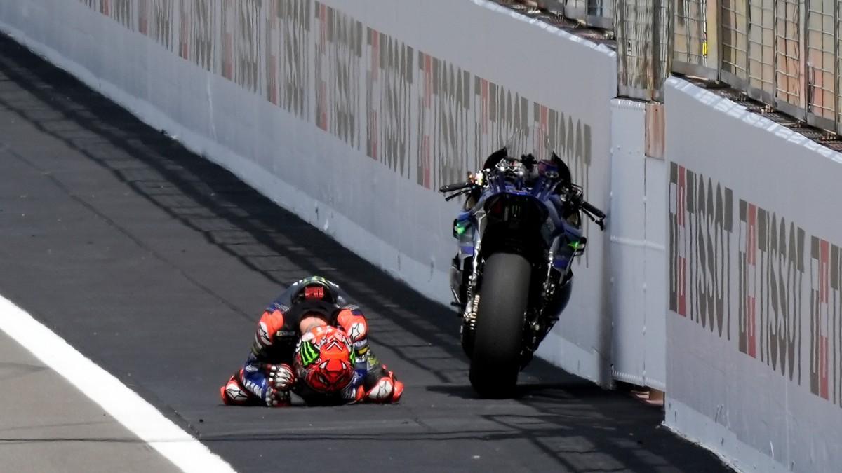 Fabio Quartararo, desolado tras su abandono