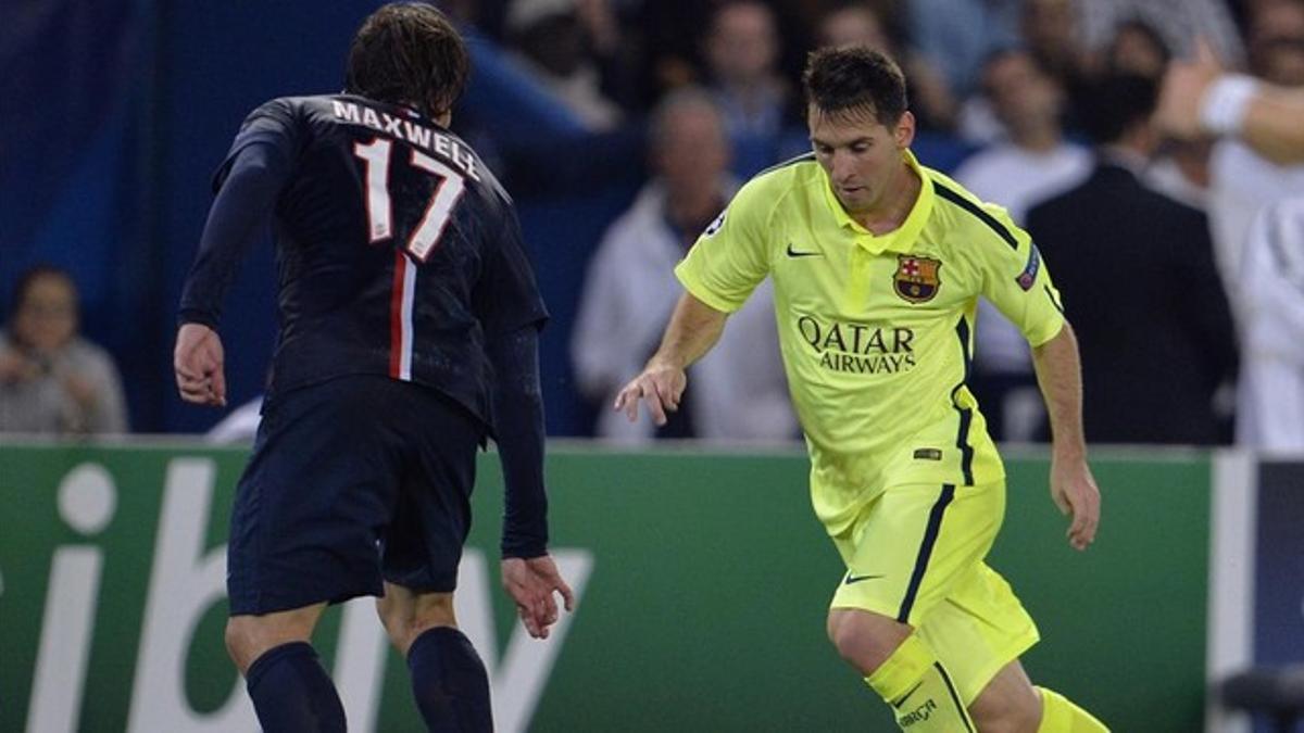 Messi, en el partido frente al PSG