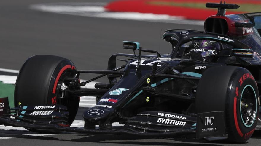 Lewis Hamilton en Silverstone.