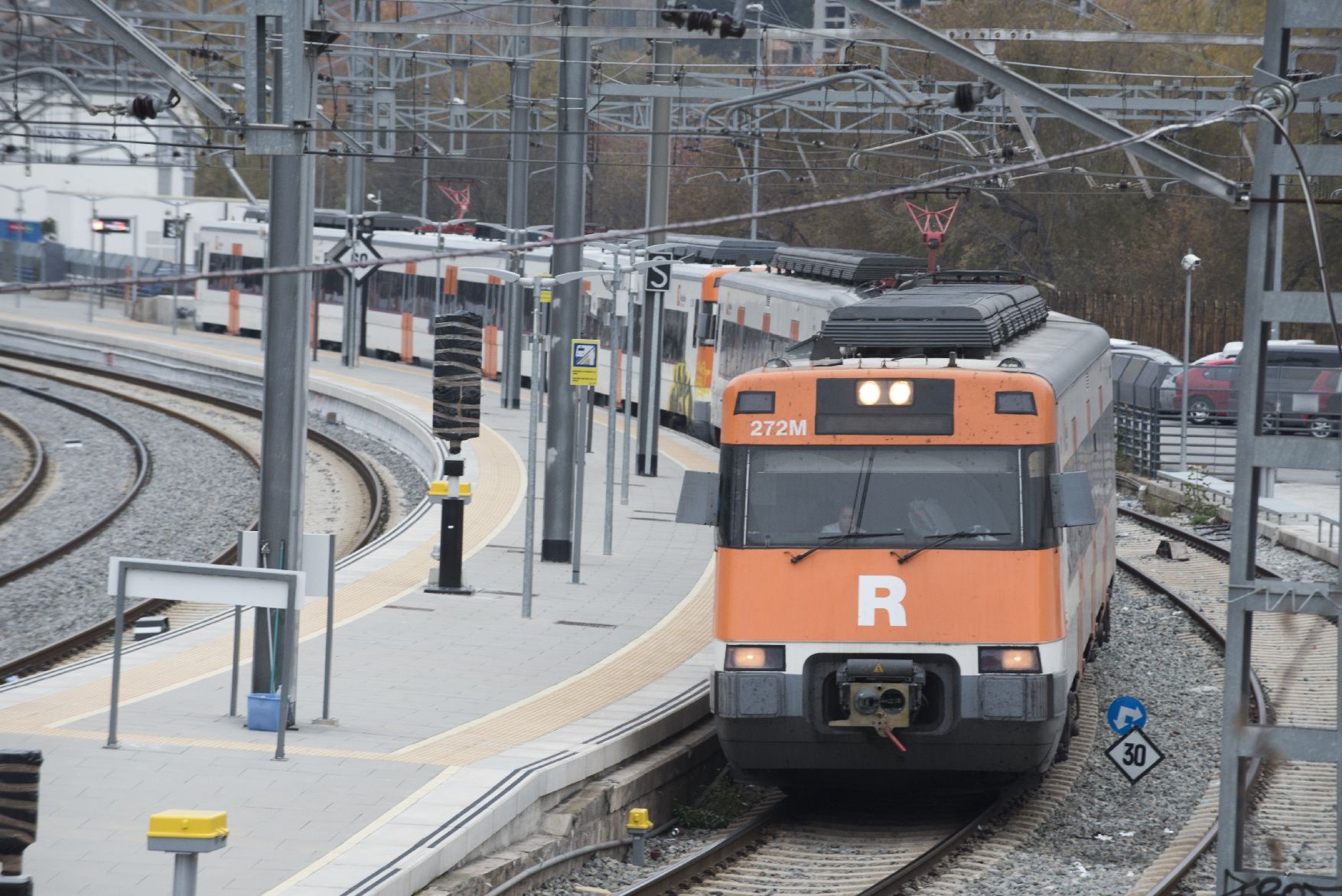 L'estació de Renfe de Manresa després de l'accident a Montcada