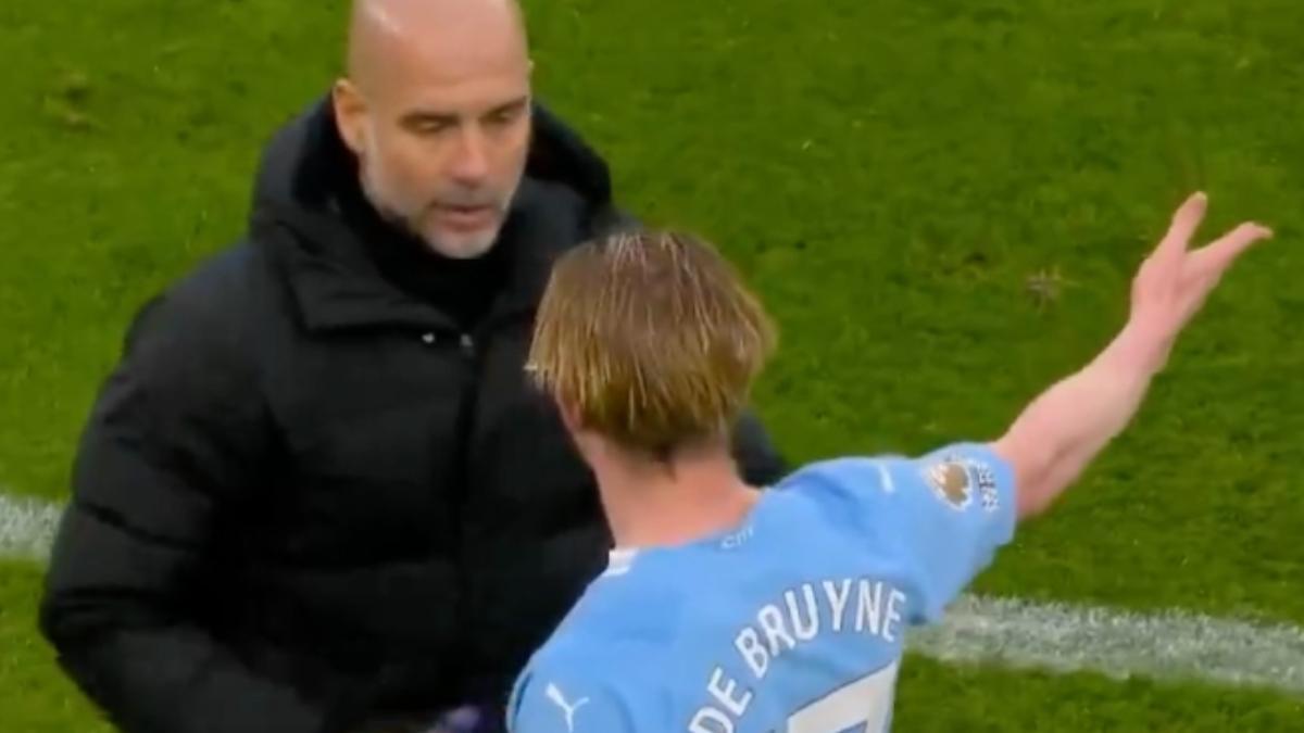 ¡Tremenda bronca de Guardiola con De Bruyne!