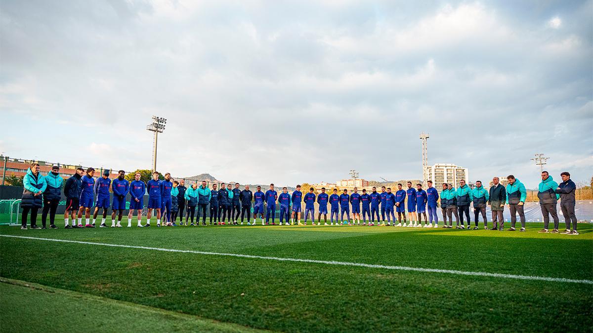 El entrenamiento del FC Barcelona