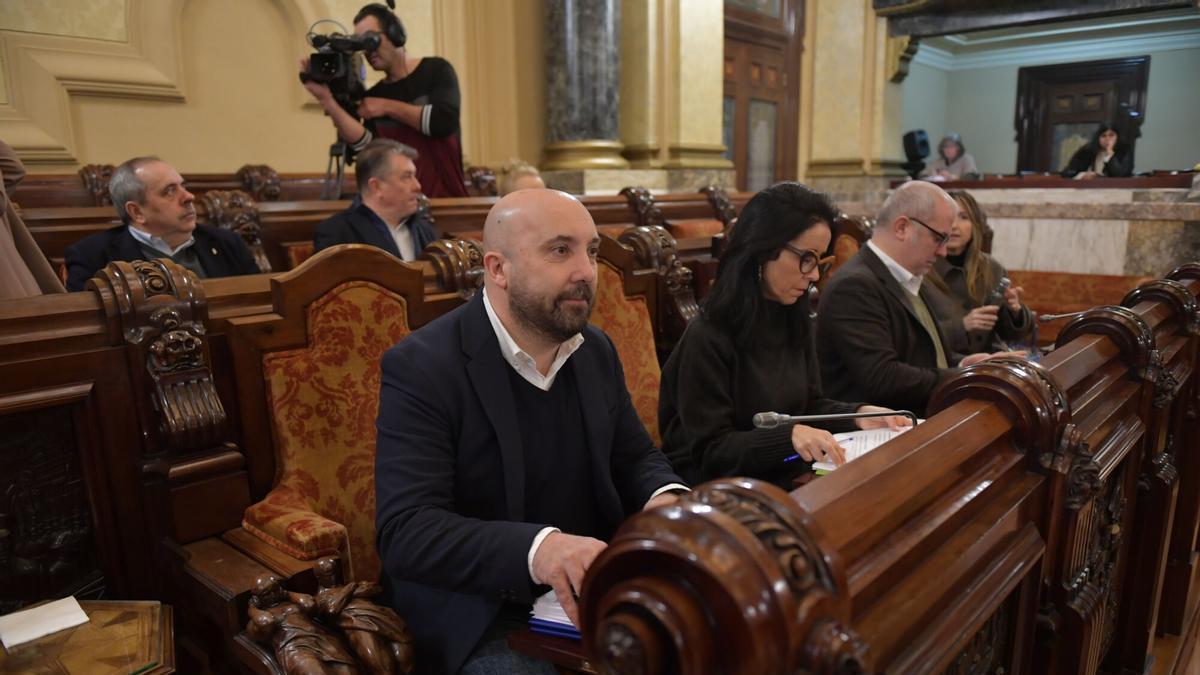 El portavoz del Gobierno local, José Manuel Lage, durante el pleno de este jueves.