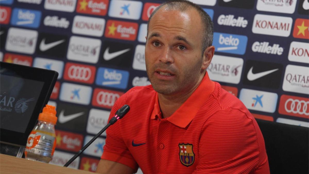 Andrés Iniesta, en rueda de prensa