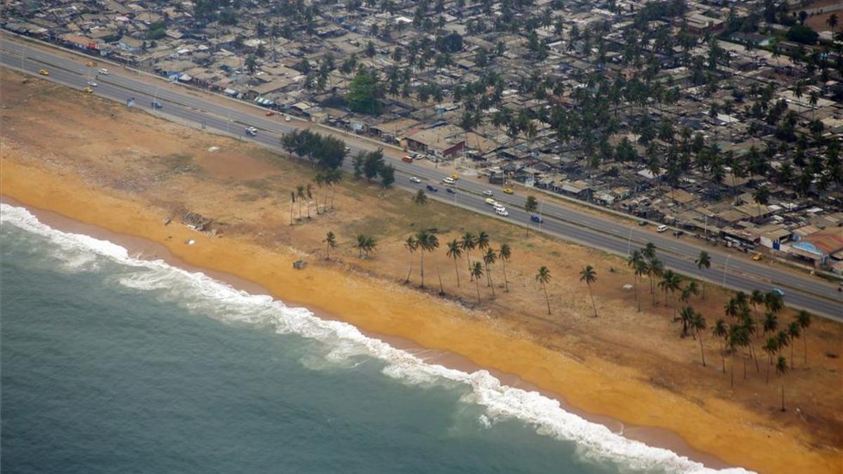 La costa de Abidjan, en Costa de Marfil.