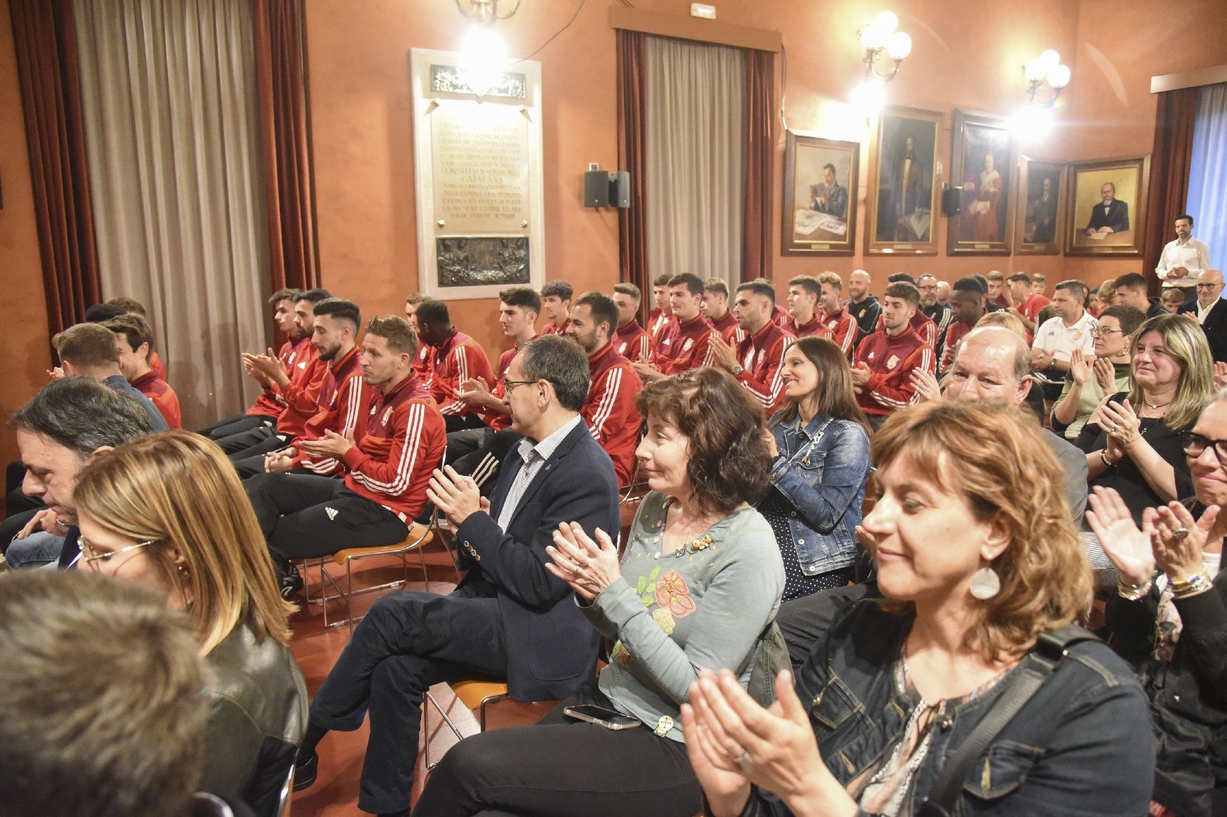 Recepció del CE Manresa a l'Ajuntament per l'ascens