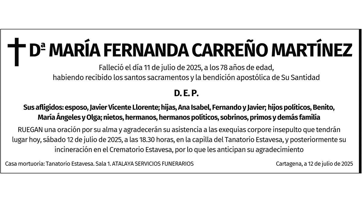 Dª María Fernanda Carreño Martínez