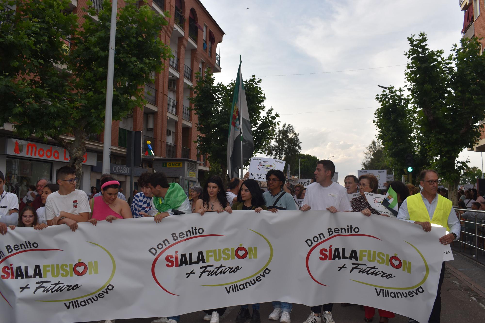 Manifestación en Don Benito por la fusión con Villanueva