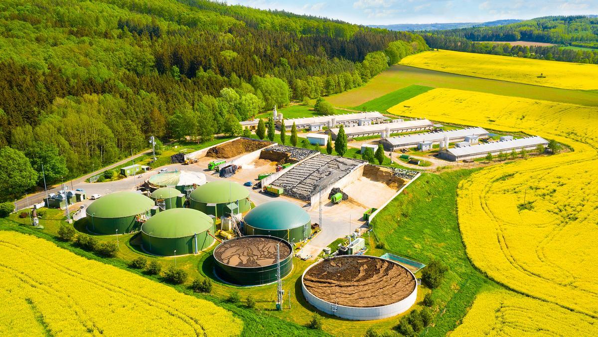 Instalación de producción de biometano en Alemania.
