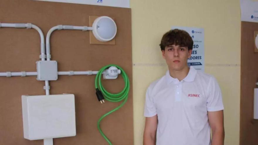 Marcos López (18 años), premiado como mejor instalador joven: "Quiero ser electricista porque hay mucho futuro, tener una carrera ya no te asegura nada"