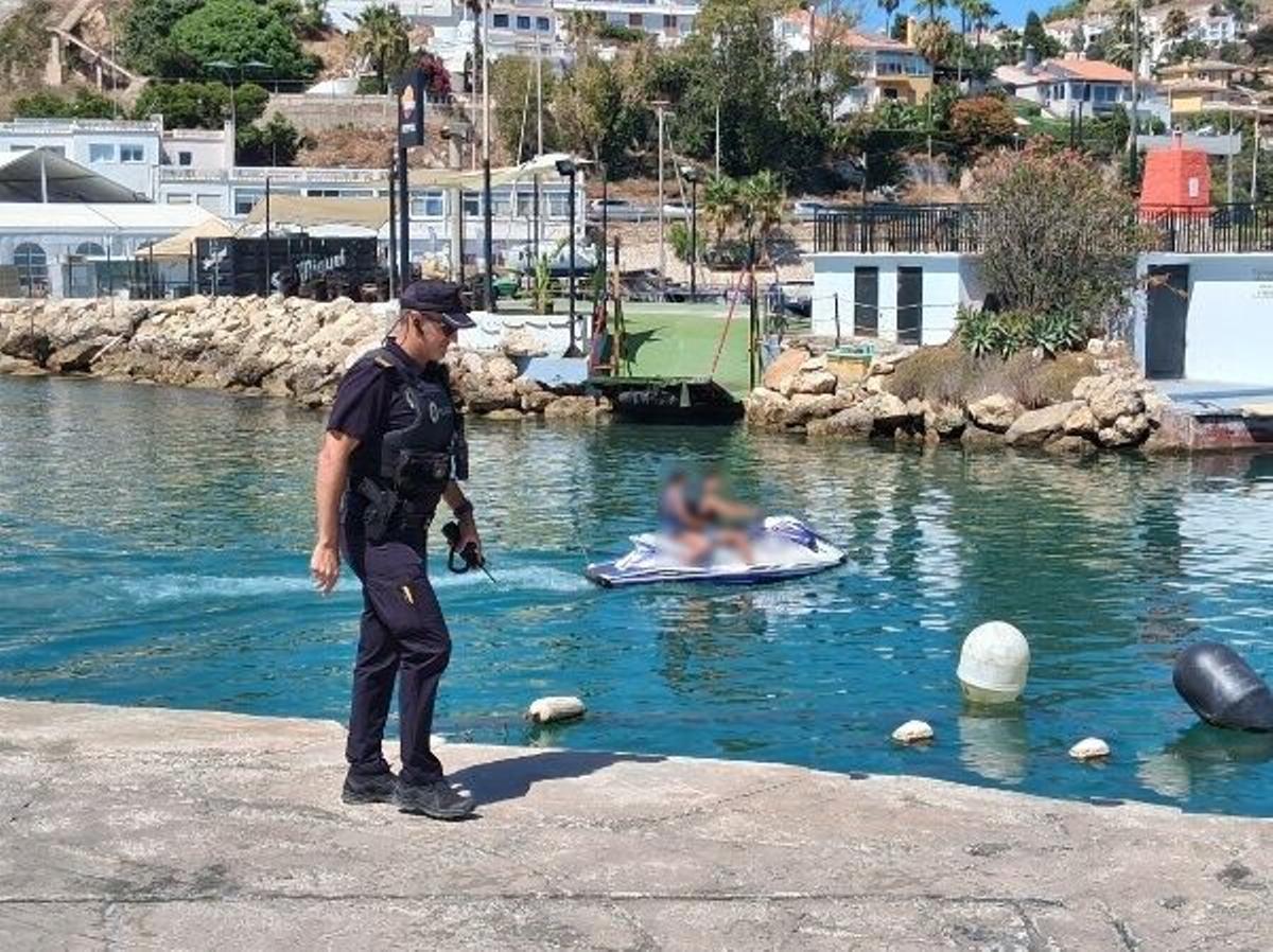 Operativo de control de la Policía Local y la Guardia Civil de Málaga a motos de agua y embarcaciones de recreo