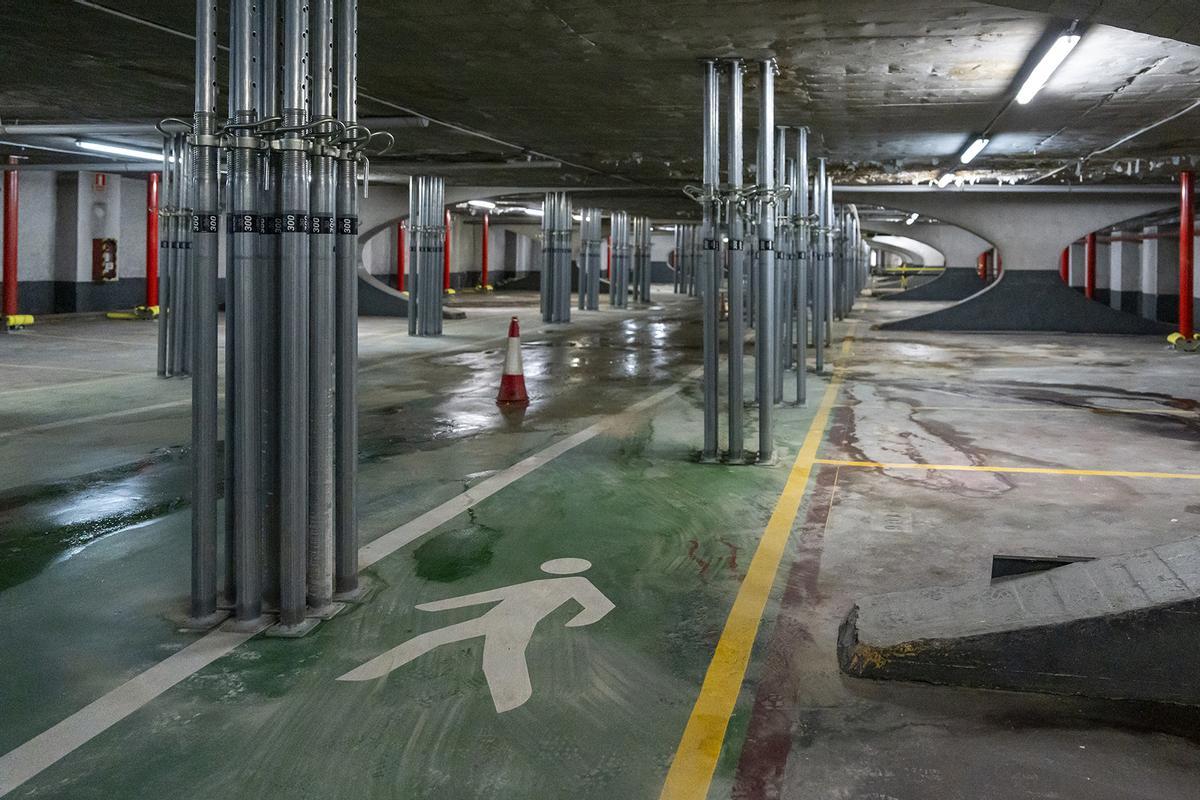 Imagen del aparcamiento del Portal de Sant Roc, en Terrassa.