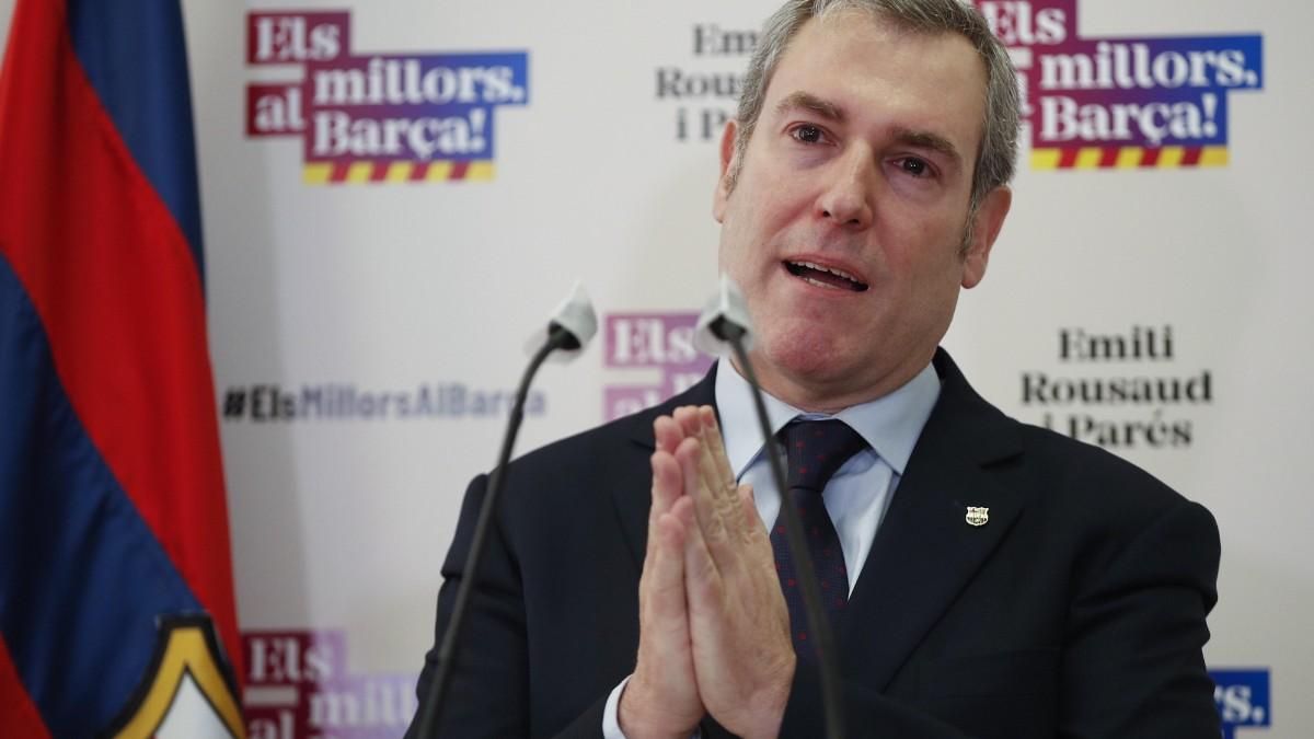 Emili Rousaud, en un acto de su candidatura