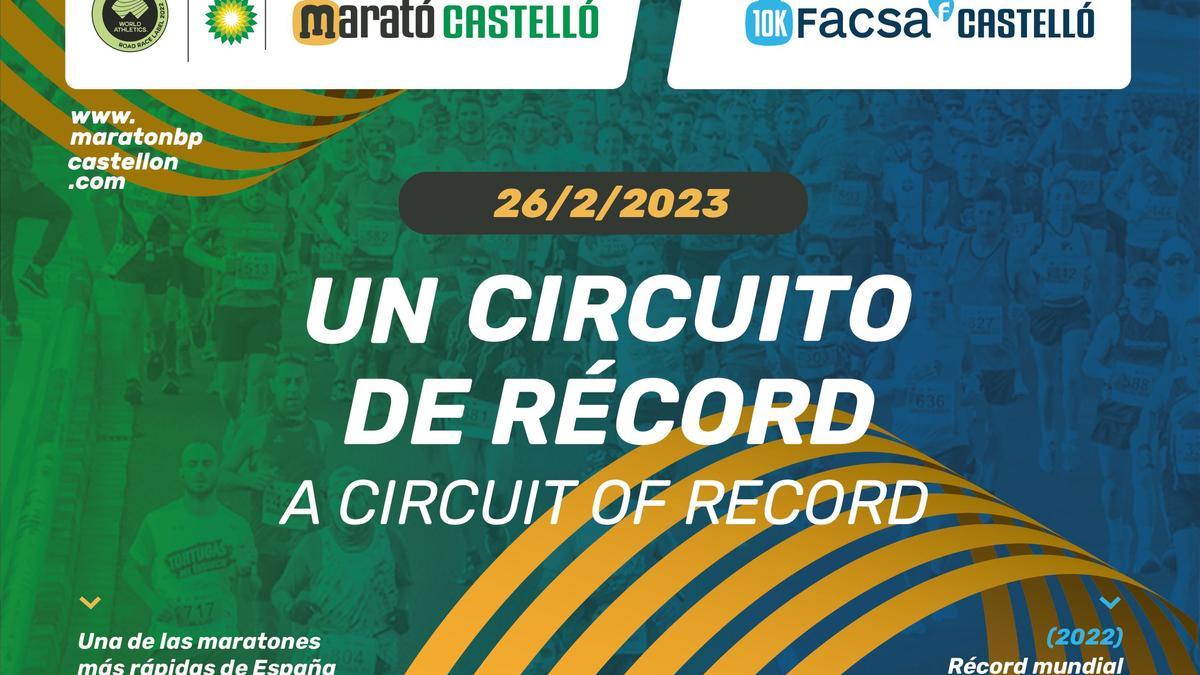 Habrá Marató bp Castelló y 10K FACSA Castelló en 2023 y ya tenemos fecha: domingo 26 de febrero.