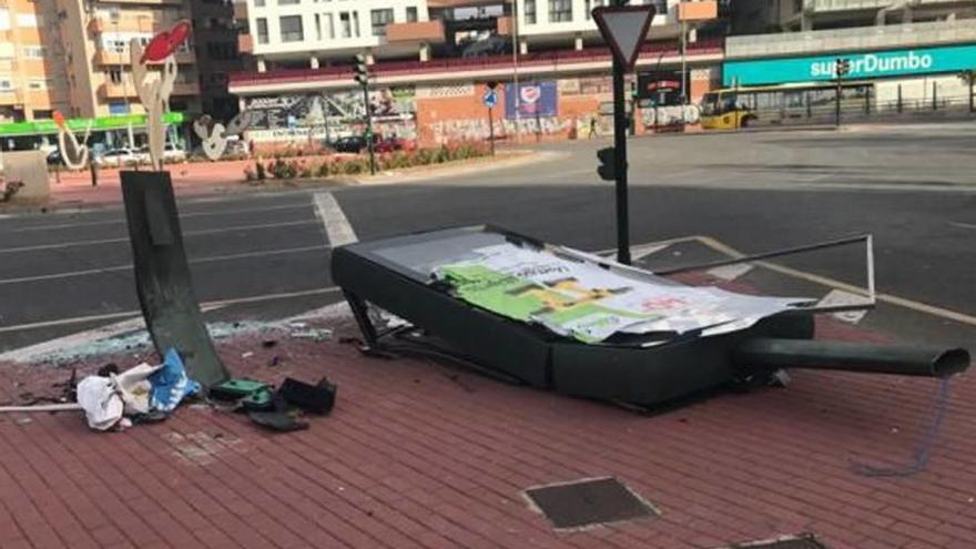 El accidente de Plaza de Castilla destrozó un termómetro.