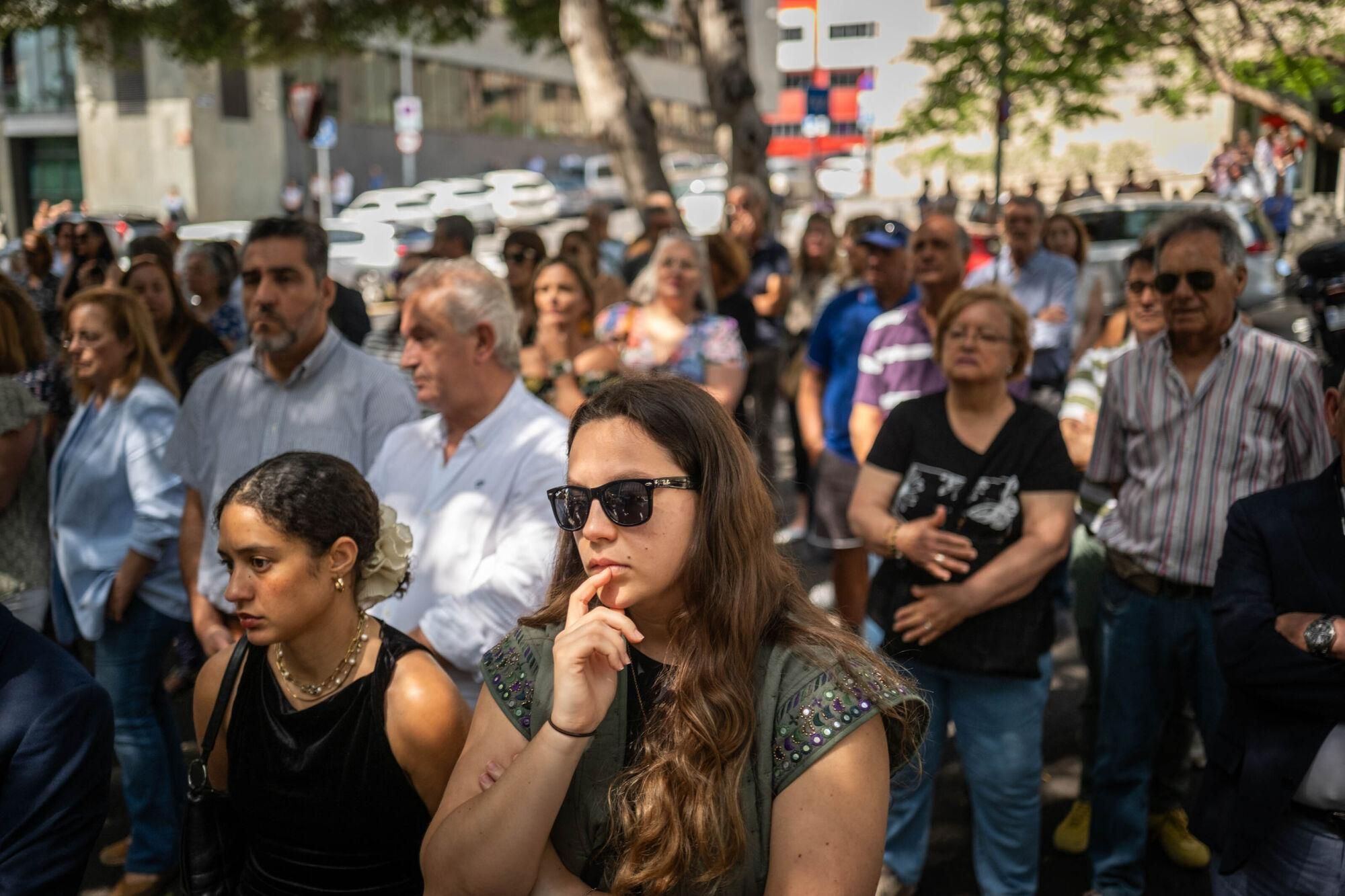 Funeral de Manuel Hermoso en Santa Cruz de Tenerife.