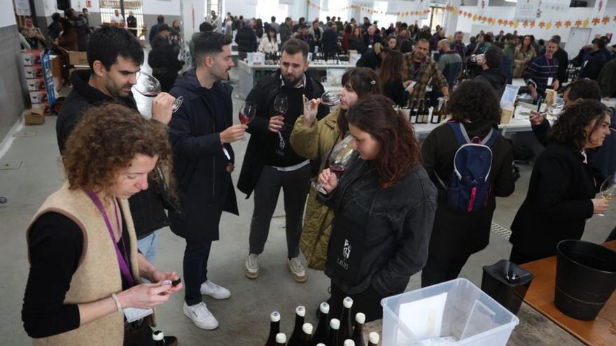 Un momento de la feria, en A Peixería. |  Noé Parga