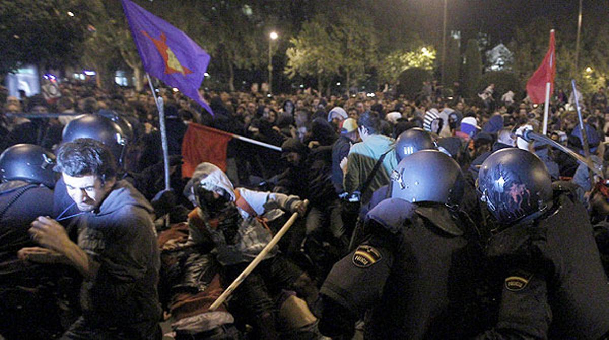 La protesta 25S davant el Congrés dels diputats