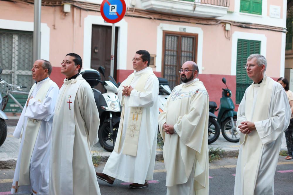 Procesión del Carmen por calles de Santa Catalina