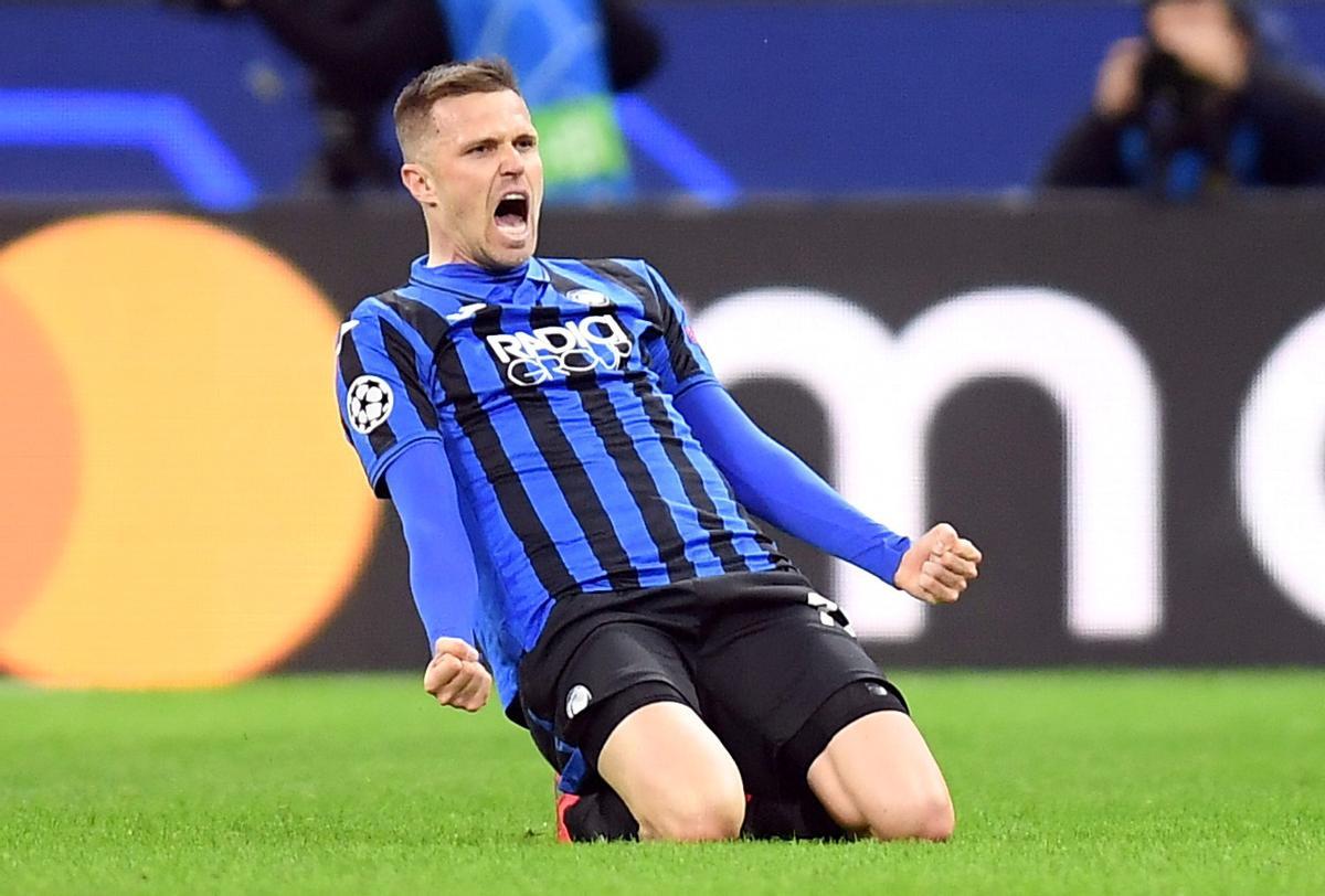 Ilicic celebrando un gol en Champions