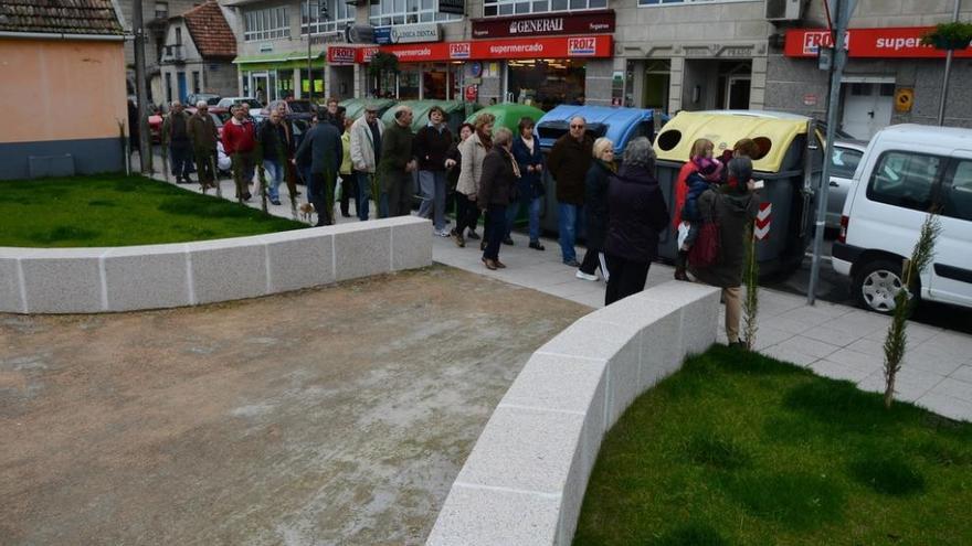 Durante la manifestación de protesta por la zona del paseo en obras. Gonzalo Núñez